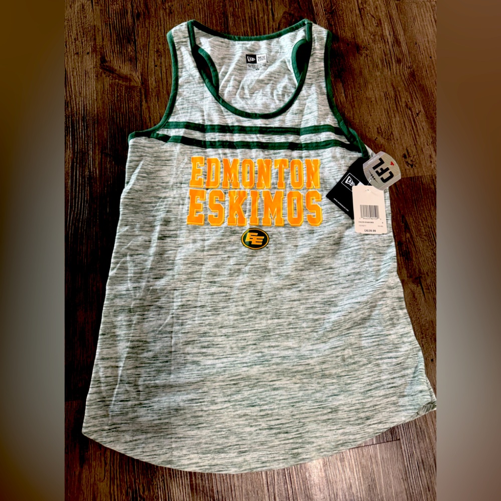 Collected of history Era Gray and Green Edmonton Eskimos Tank Top Nwt 39.99